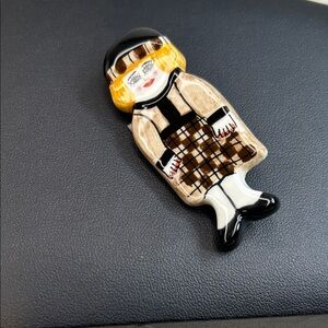 Vintage Style Ceramic Doll Brooch by Susan Paley